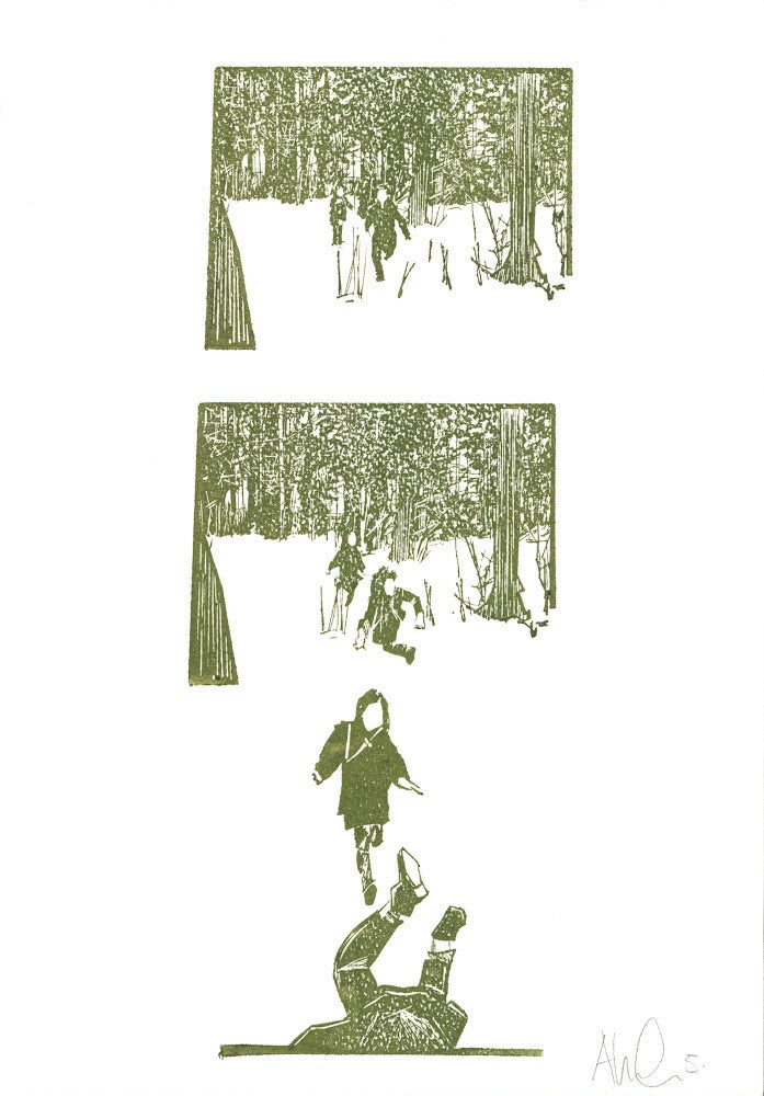 Not Sleeping | A4 Green Stamped Picture