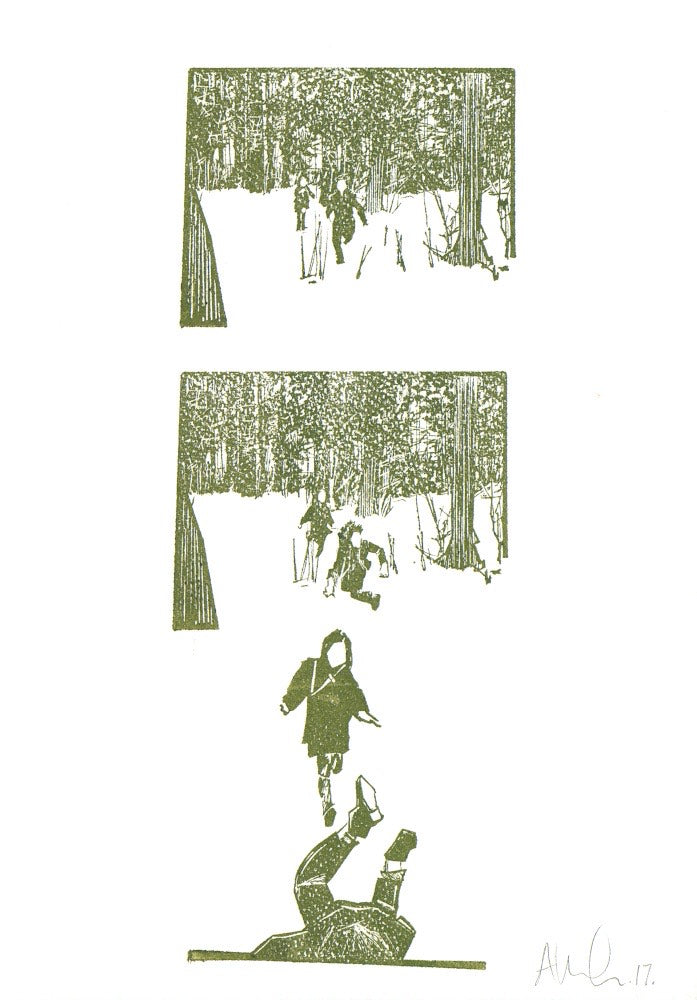 Not Sleeping | A4 Green Stamped Picture