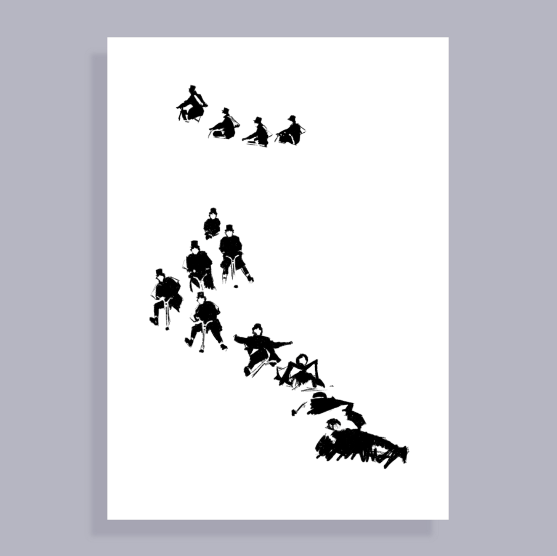 George Harrison Trying To Ski | A3 Riso Print